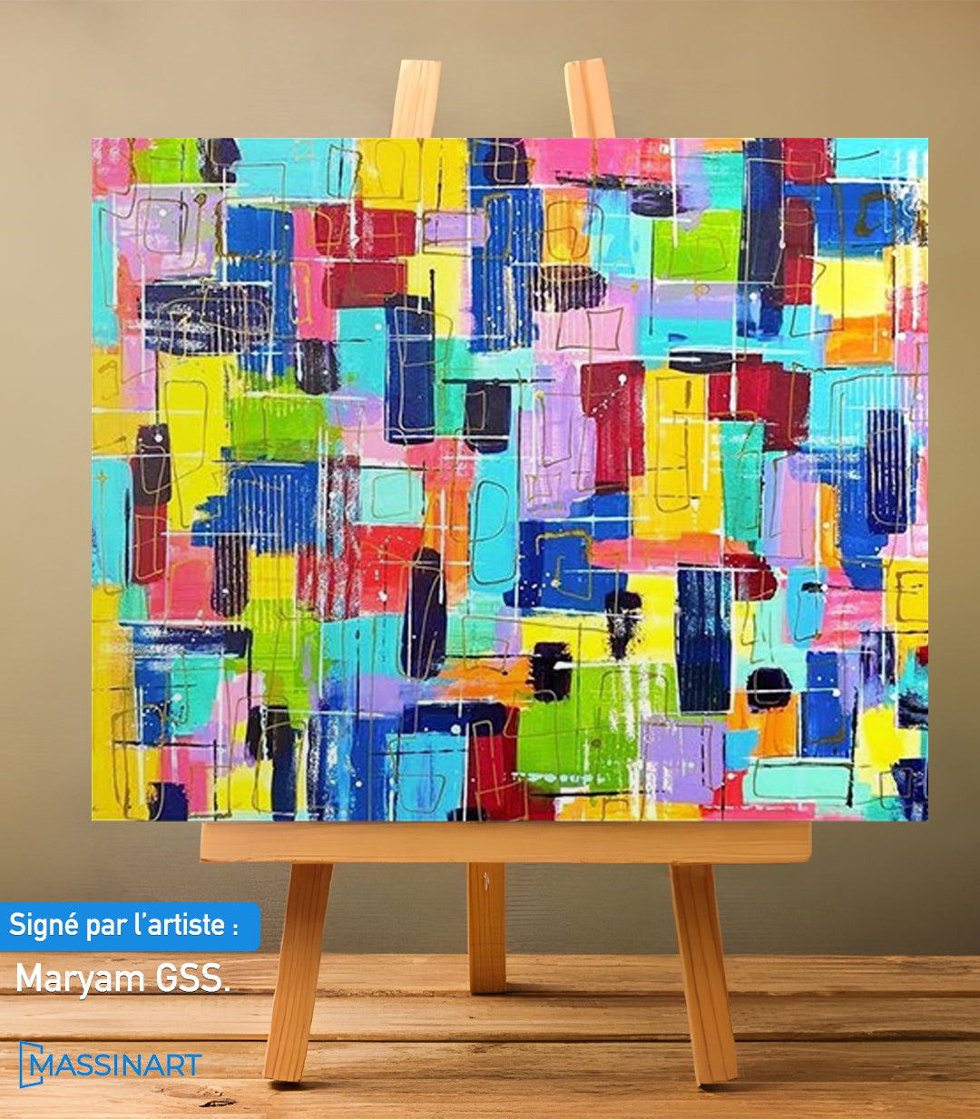 Colors of Life - signé par l'artiste Maryam GSS.